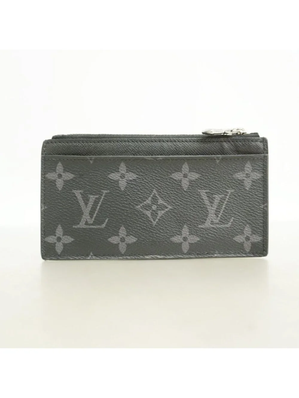 Louis Vuitton Monogram Eclipse Reverse Coin Card Holder Black Gray